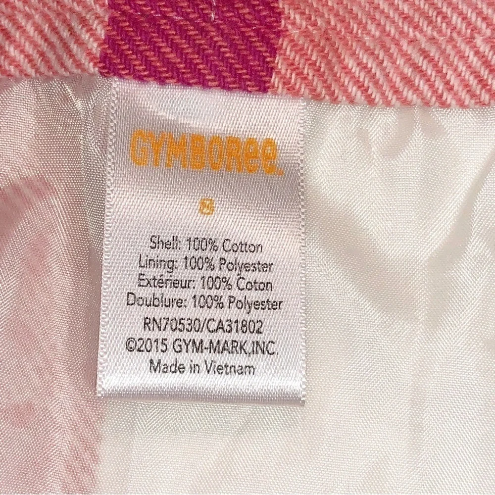 Gymboree Pink and White Plaid A Line Skirt Size 8